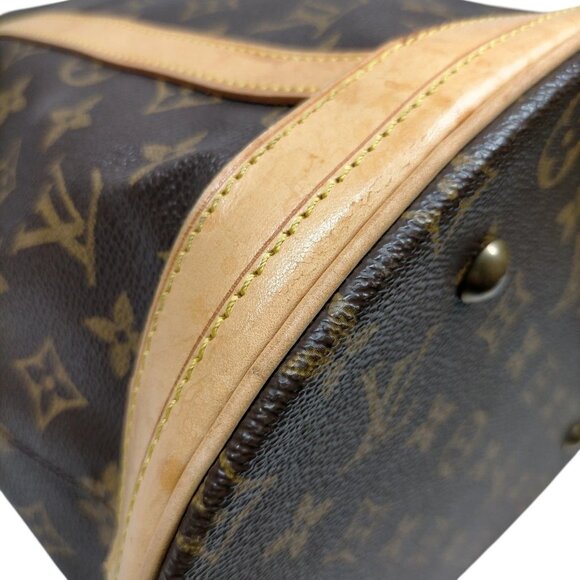 (L4) Authentic Louis Vuitton Tote Bag Bucket GM Brown Monogram Luxury Vintage De - Picture 5 of 9